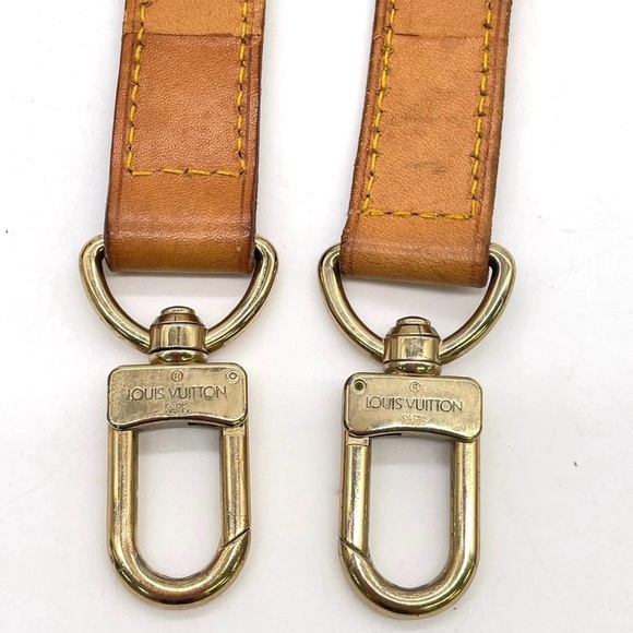 Louis Vuitton Tan Leather Belt with Gold Accents - Picture 6 of 14